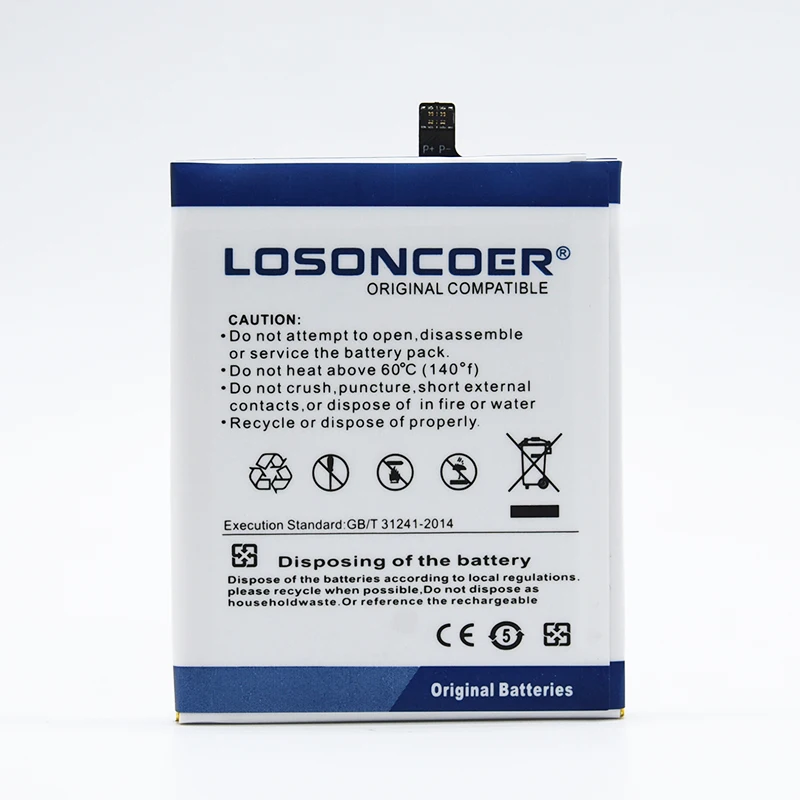 LOSONCOER 3100 мА/ч, P8 мини высокое качество Батарея для Elephone p8 mini Смартфон батареи