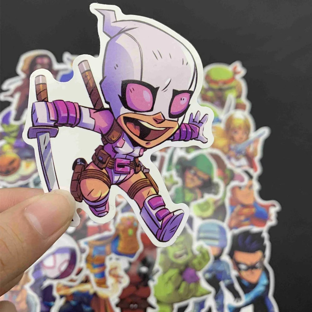 50PCS Superhero Hero Batman Hulk Spiderman Captain stickers Movie sticker for DIY Sticker on Travel case Laptop Skateboard decel