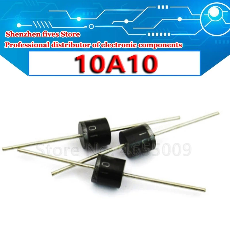 10 шт. 10A10 R-6 DIP 10A 1000 В 10a10 Электрический осевой выпрямительный диод Новый |