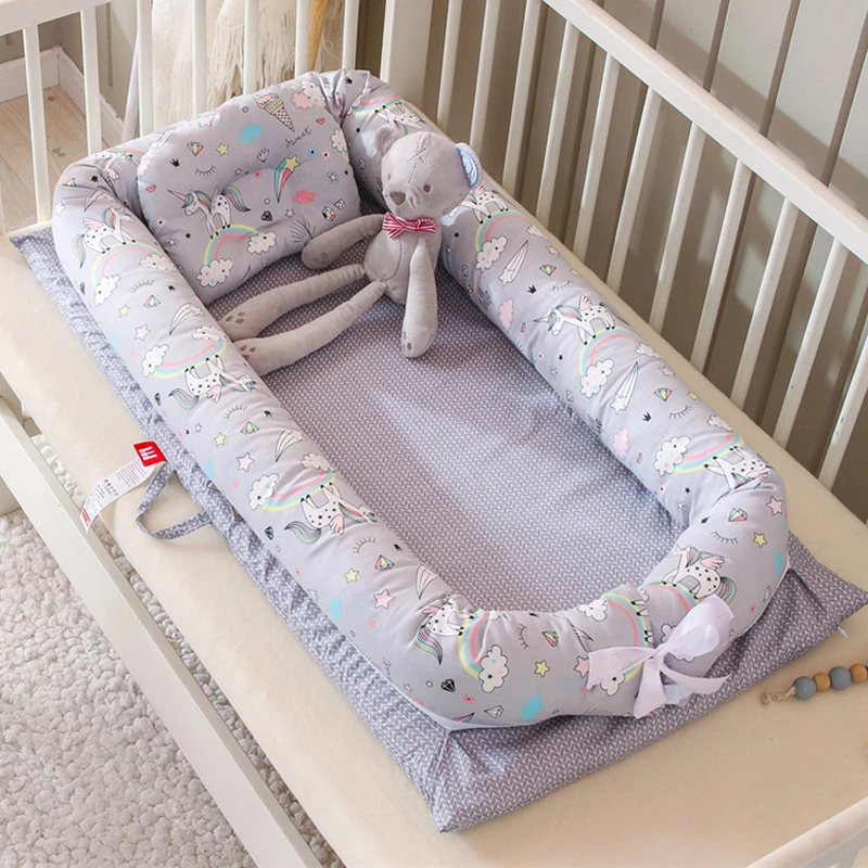 Qwz Lit Bionique Portable Pour Bebe Berceau En Coton Nid De Sommeil Pliant Pour Nouveau Ne Tapis De Jeu Lit De Voyage Aliexpress