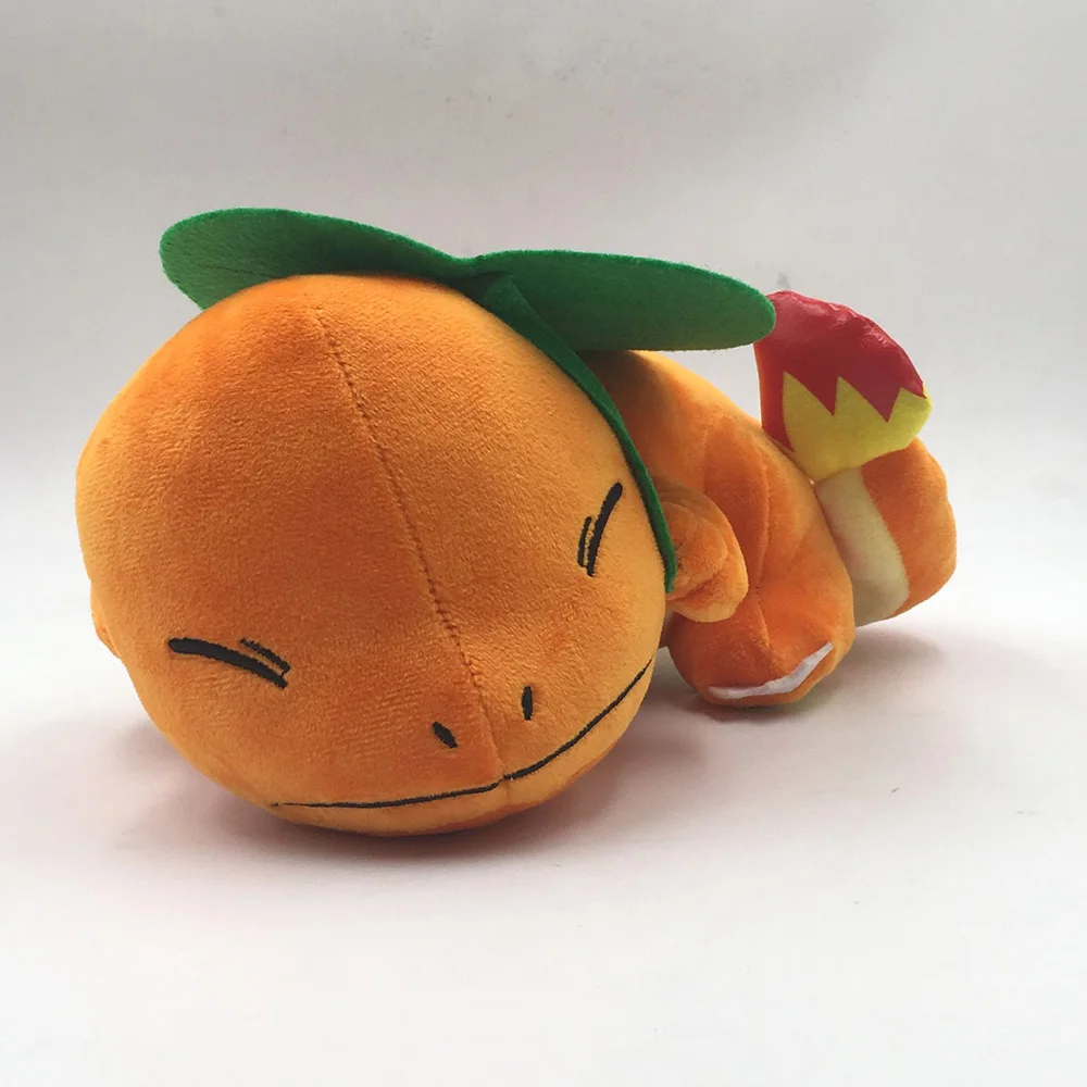 Takara Tomy Doll Plush Pokemon Anime Charmander Crouching Sleeping Stuffed Toy Pocket Monster Christmas Gifts for Children