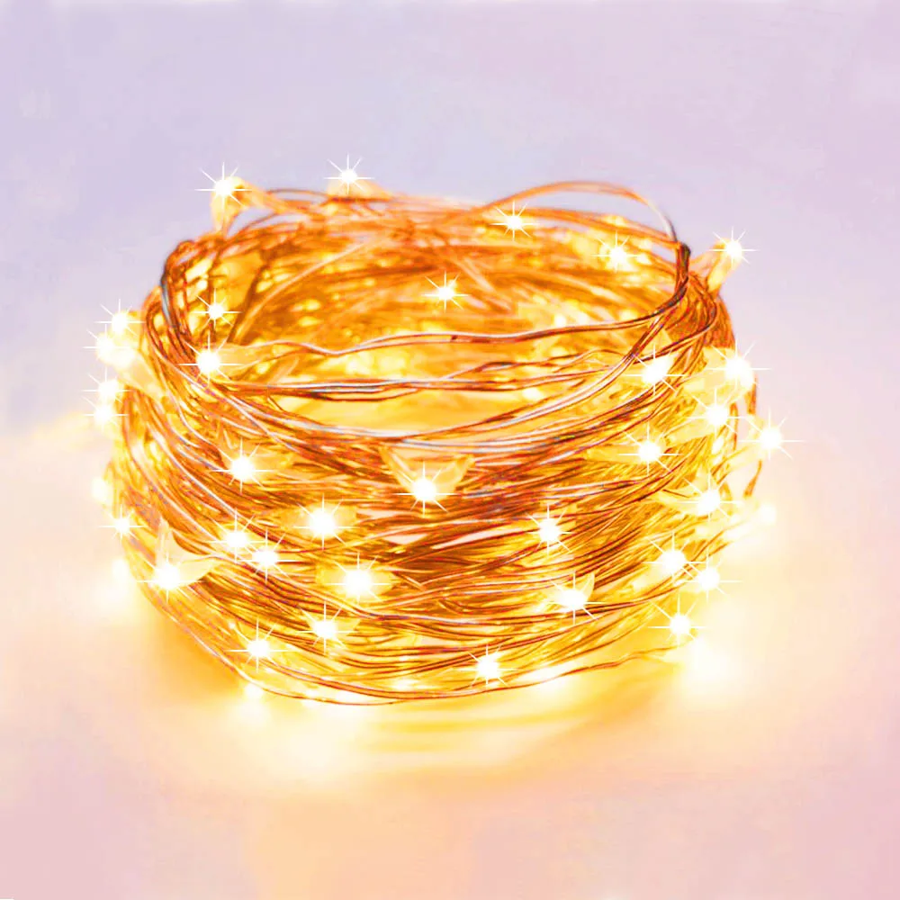 

Sliver Wire LED String Fariy DC 3V Plastic Garland LED String Light Holiday Christmas Beautiful Wedding Docration
