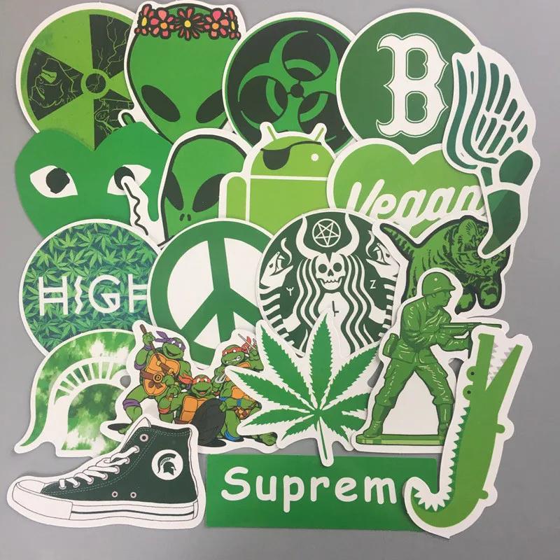 20pcs Cartoon Weed Anime Stickers for Kids Toy Car Motor Suitcase Laptop Skateboard PVC Waterproof Funny Movie Stickers