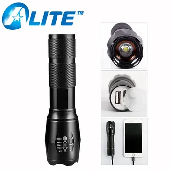 

TMWT T6 LED USB Rechargeable Zoom Flashlight Torch Light Outdoor Camping Power Bank Tactical Lantern