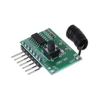 

AK-06C Wireless Wide Voltage Coding Transmitter Decoding Receiver 4 Channel Output Module for 315/433Mhz Remote Control W91A