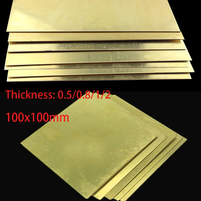 Brass Sheet Plate 1pcs 100x100mm
