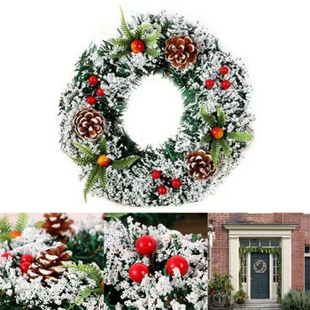 

Christmas Wreath Hanging Decor for Xmas Party Door Wall Garland Ornament Flower Circle WXV Sale