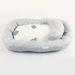 Lit de voyage pour bébé, berceau Portable, coussin de protection amovible et lavable avec oreiller, lit pour nouveau né 