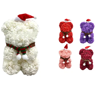 

25cm Cute Rose Bear Toy Made of PE Rose Artificial Rose Bear for Girlfriend/Mother/Birthday//New Year Gift