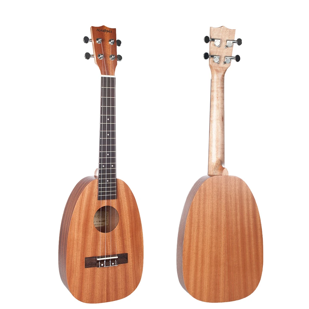 Наоми укулеле в форме ананаса Sapele Topboard Backboard пластик Гайка палисандр Мост Ukeleles для малышей детей начинающих