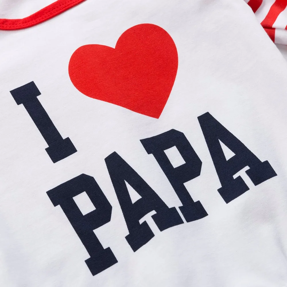 Комплект для малышей Детская одежда с надписью «PAPA MOM» синий и красный костюм, джинсы+ штаны комплекты одежды для маленьких мальчиков и девочек,# E