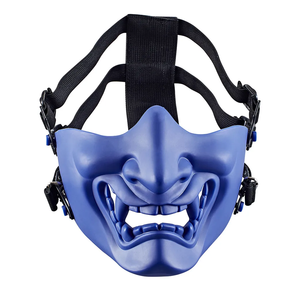 

2019 New Halloween Half Face Protection Samurai Mask Games Outdoor Mask for Cosplay #NN828