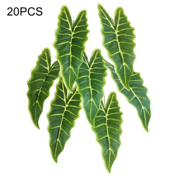 

20 Pcs/set Artificial Leaf DIY Simulation Plant Wall Green Fern Leaf Wdding Party Guide Wall Decoration Office Green Plant Decor