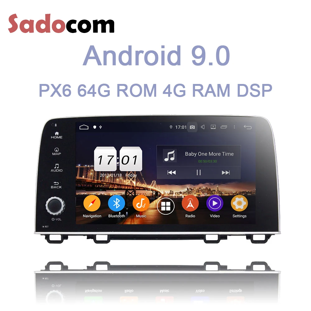 " DSP ips Android 9,0 4 Гб+ 64 Гб 8 ядерный PX5 DSP автомобильный dvd-плеер gps ГЛОНАСС карта RDS радио wifi Bluetooth 4,2 для Honda CRV