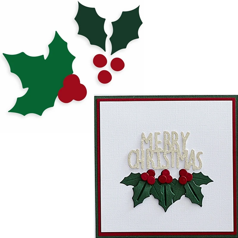

Ilex Leaves Metal Cutting Dies Xmas Decorative Leaves Die Cuts For Card Making DIY Scrapbook Decoration New 2019 Crafts Cards