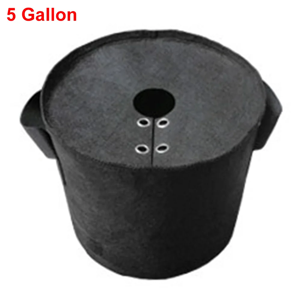5 Gallon Мешки для выращивания, горшки для питомцев, принадлежности для высева цветов с крышкой, нетканый круглый вентилируемый растительный сад, домашний контейнер - Цвет: 5 Gallon