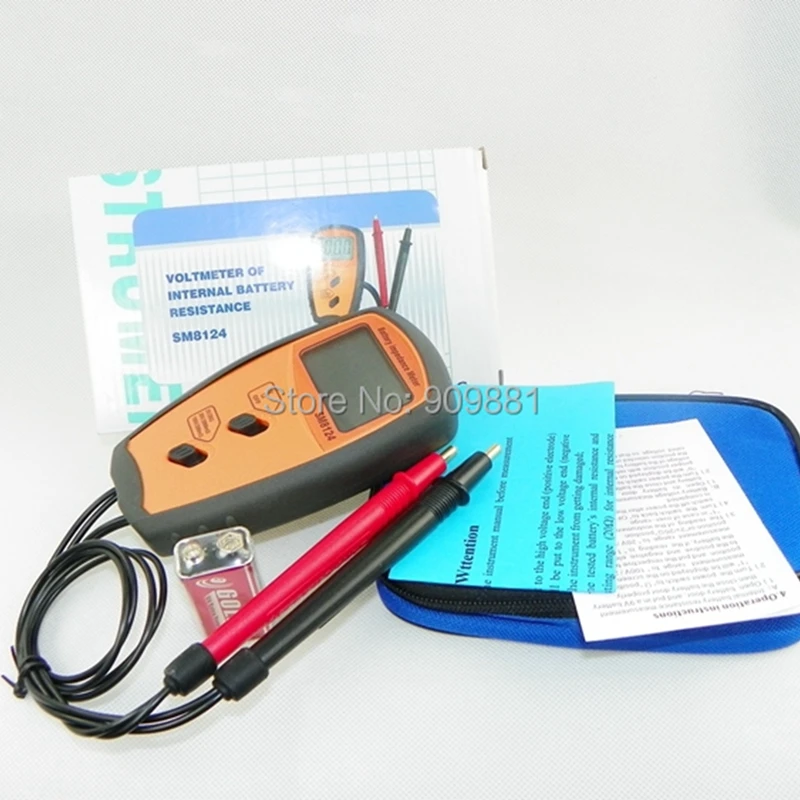 SM8124 Internal Battery Resistance Impedance Meter Battery Resistance Voltmeter 100V Tester Low Voltage prompt