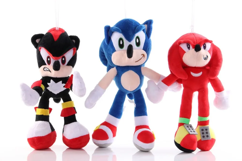 30cm Sonic Plush Toys Doll Black Blue Shadow Sonic Plush PP Cotton Soft Stuffed Toy for Kids Children Birthday Gifts