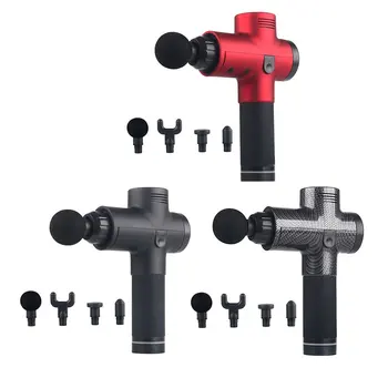 

Muscle Therapy Massager Gun Fascia Massager Percussion Massage Deep Tissue Massage Gun 3-Speeds Vibration 4 Heads