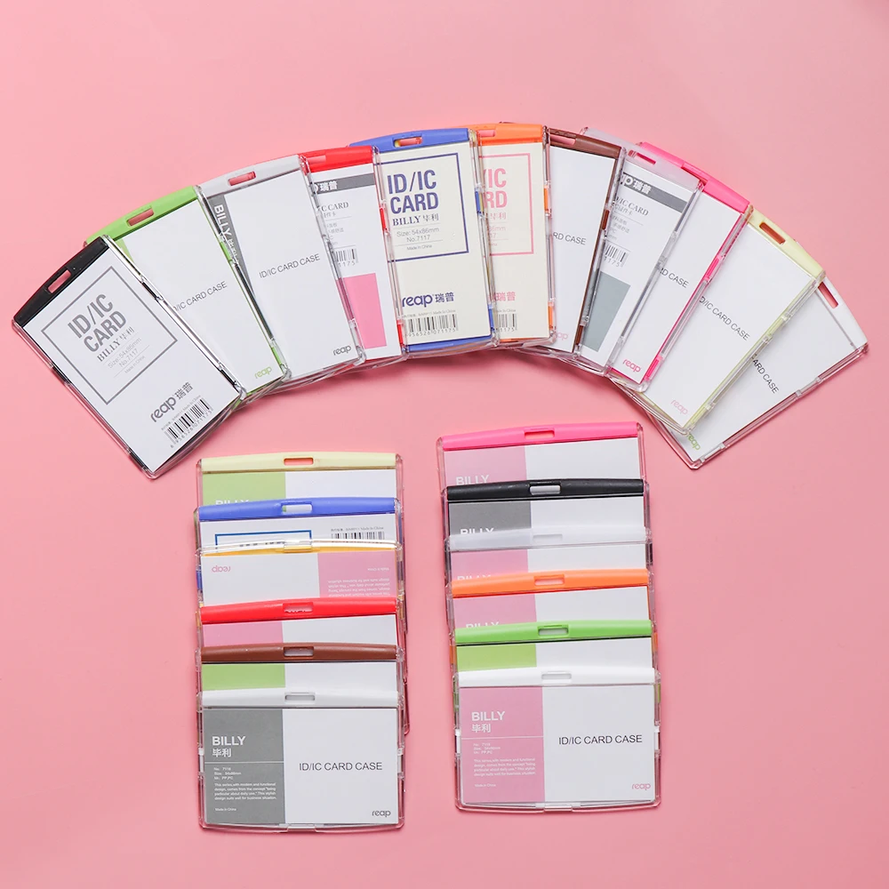 

1 PC Fashion ID Card Holder Acrylic Badges Passport IC Work Card Name Tag Protective Shell Employee Badge Holder Office Supplies