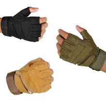 Противоскользящие тактические перчатки на полпальца, защитные спортивные мужские варежки, перчатки для верховой езды