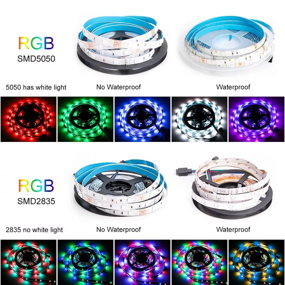 Светодиодная ленсветильник 5 м водонепроницаемая светодиодная лента 5050 RGB SMD 2835