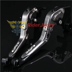 Logo VFR Full Titanium для Honda VFR 750 VFR750 1991-1997 1994 1995 1996 Складные выдвижные рычаги тормозной муфты с ЧПУ - Цвет: Black Titanium