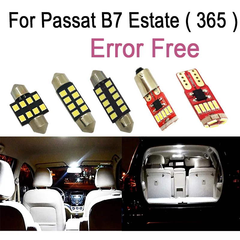 

18pcs LED Interior dome map reading Lights bulb Kit for Volkswagen for Passat B7 Variant version Estate ( 365 ) ONLY (2011-2014)