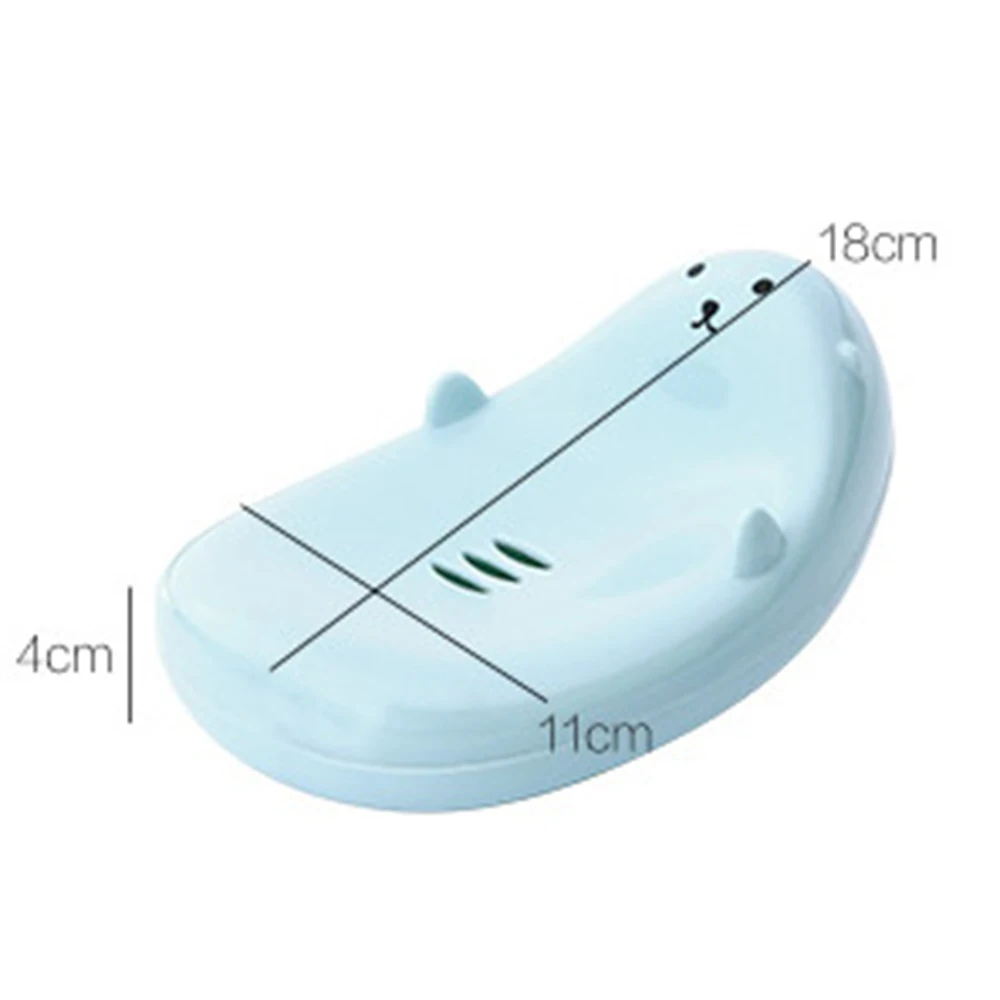 Useful Creative Cute Sea Lion Shaped Soap Dish Soap Plastic Storage Tray Holder Case Fashion Home Bathroom Accessories Supplies