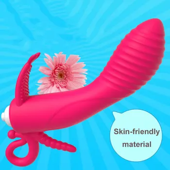 3 In 1 Dildo Rabbit Vibrator Waterproof Vaginal Clitoral Anal Stimulator Vibration Erotic Sex Toys for Women Couples Sex Shop 2