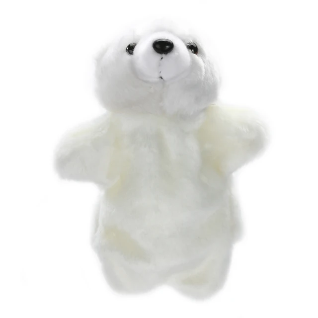 Cute Polar Bear Hand Puppet Baby Kids Developmental Soft Doll Plush Toy Baby Birthday Gifts Develop Imagination Creativity Game 2