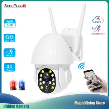 

Dual-Lens Wifi Camera Outdoor Auto Tracking Cloud Home Security 1080P PTZ IP Camera 2MP Zoom Speed Dome CCTV Camera Surveillance