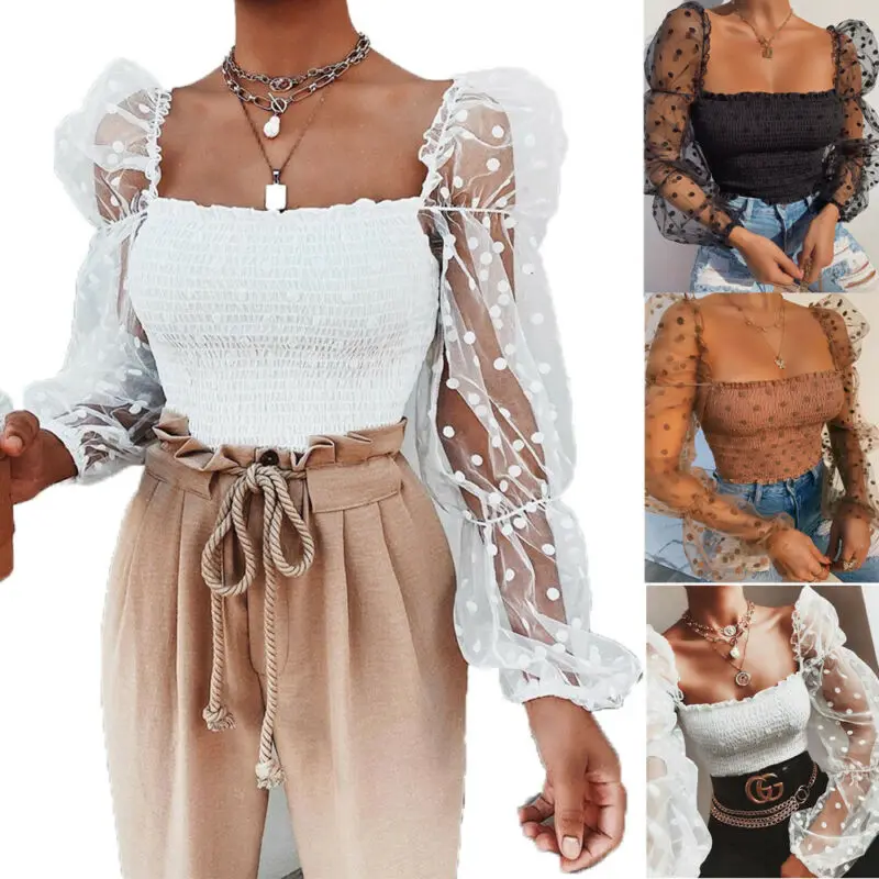 Sexy Women Lace Blouse Elastic Short 