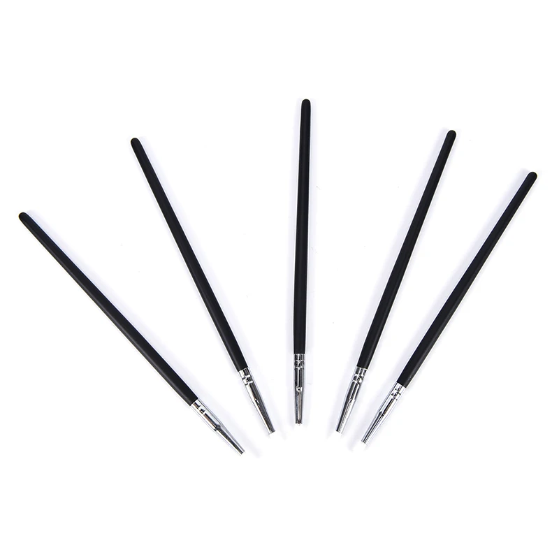 5pcs Silicone Nail Art Pen Brush Carving Shaping Brush UV Gel Shaping Clay Dotting Polish DIY Tools