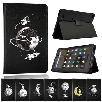 

2020 Astronaut Series Leather Tablet Case for Amazon Fire 7(2015/2017/2019)/HD 8(2016/2017/2018)/HD 10(2015/2017/2019)with Alexa