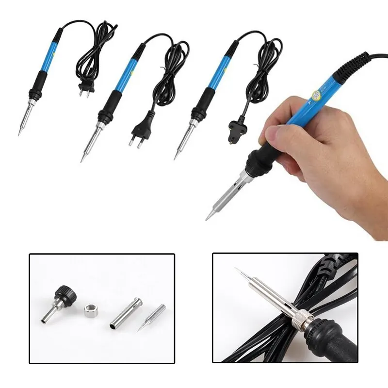

110V/220V 60W Adjustable Temperature Electric Soldering Iron Internal Heating Solder Station Repair Tool EU UK Plug New#