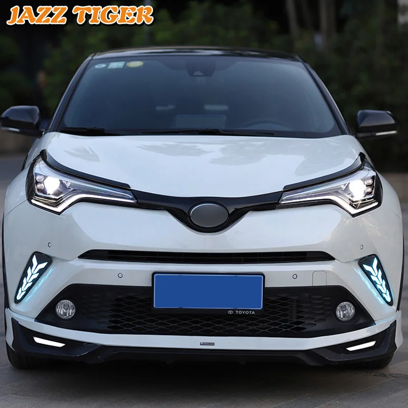 JAZZ TIGER автомобильный Стайлинг светодиодный DRL Динамический указатель поворота Головной фонарь в сборе светодиодный фонарь для Toyota C-HR CHR