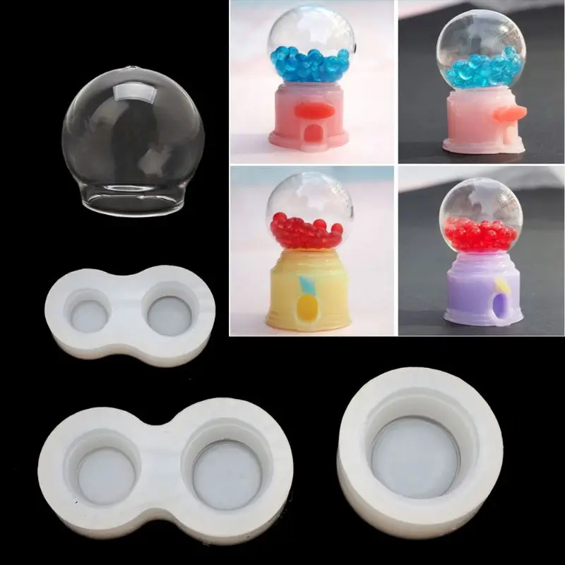 

1 Set DIY Crystal Ball Glass Resin Mold Art Crafts Twirling Epoxy Resin Funny Game Machine Mold Twisting Machine Silicone Mold