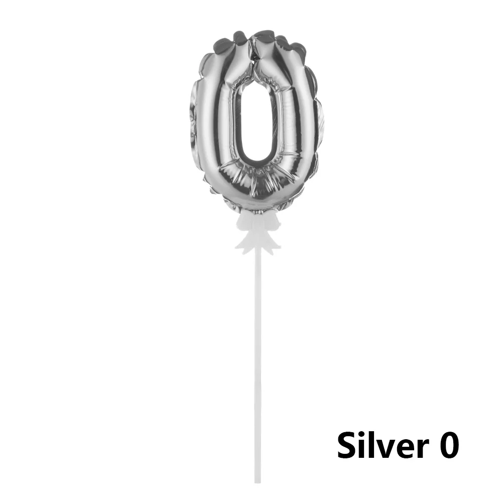 silver 0 1pc 1/3 шт цветные акриловые из метала золотого цвета номер торт Топпер Baby Shower Детские сувениры на день рождение подарки инструменты для украшения праздника вечерние поставки - Цвет: silver 0 1pc