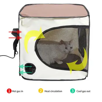 

Portable Stress Free Cat Cage Durable Oxford Cloth Drying Box Dog Bathing Drying Tent Multi-function Pet Beauty Supplies 20E