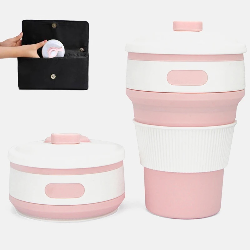 

Portable Silicone Travel Cup Hot Folding Silicone Telescopic Multifunction Collapsible Drinking Coffee Cup Foldable Silica Mug