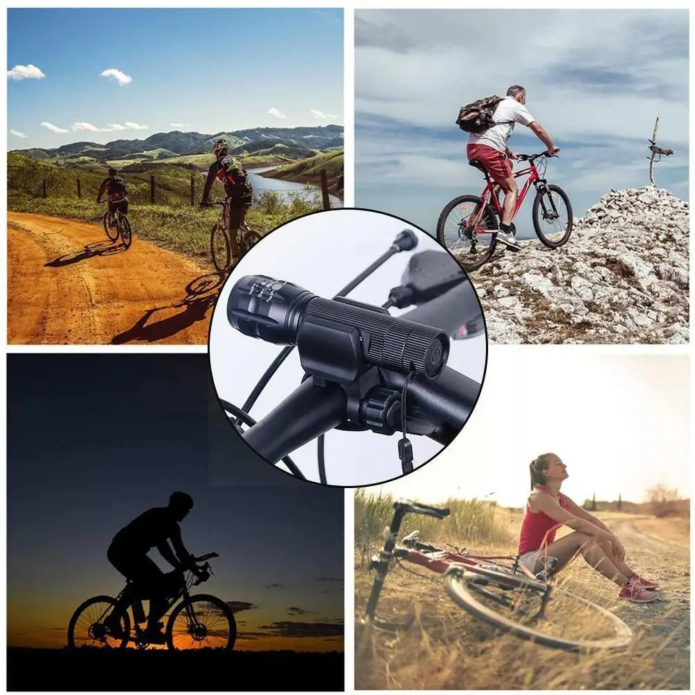Bicycle Front Light Clip Antiskid Plastic Adjustable Mount Torch Multifunction Accessories Flashlight Cycle Outdoor Ho G5x0 | Спорт и