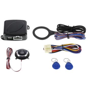 

Hot Auto Car Alarm Engine Starline Push Button Start Stop RFID Lock Ignition Switch Keyless Entry System Starter Anti-theft Syst