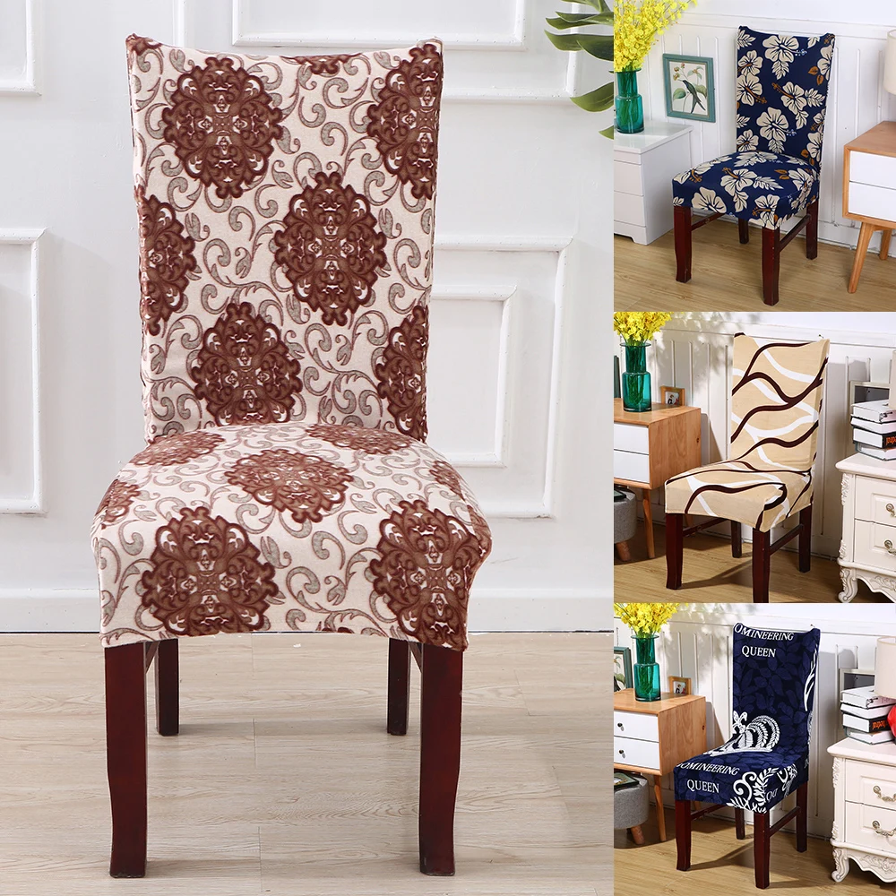 

Spandex Chair Cover Stretch Elastic Dining Seat Cover for Banquet Wedding Restaurant Hotel Anti-dirty Removable Cover