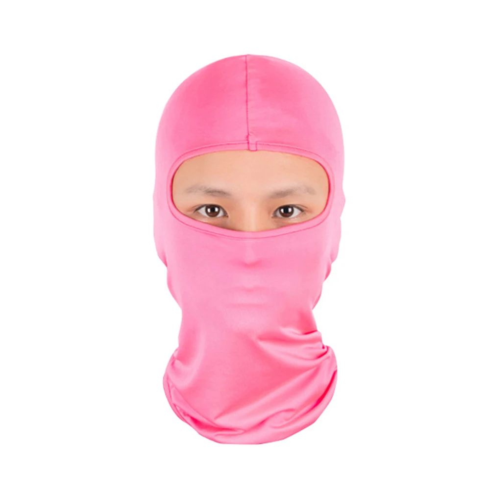 Pink Мягкое спортивное оборудование Открытый Мотоцикл Велоспорт Лыжная Рыбалка защита для шеи Защита от пыли и ветра полная лицевая маска белый - Цвет: Pink