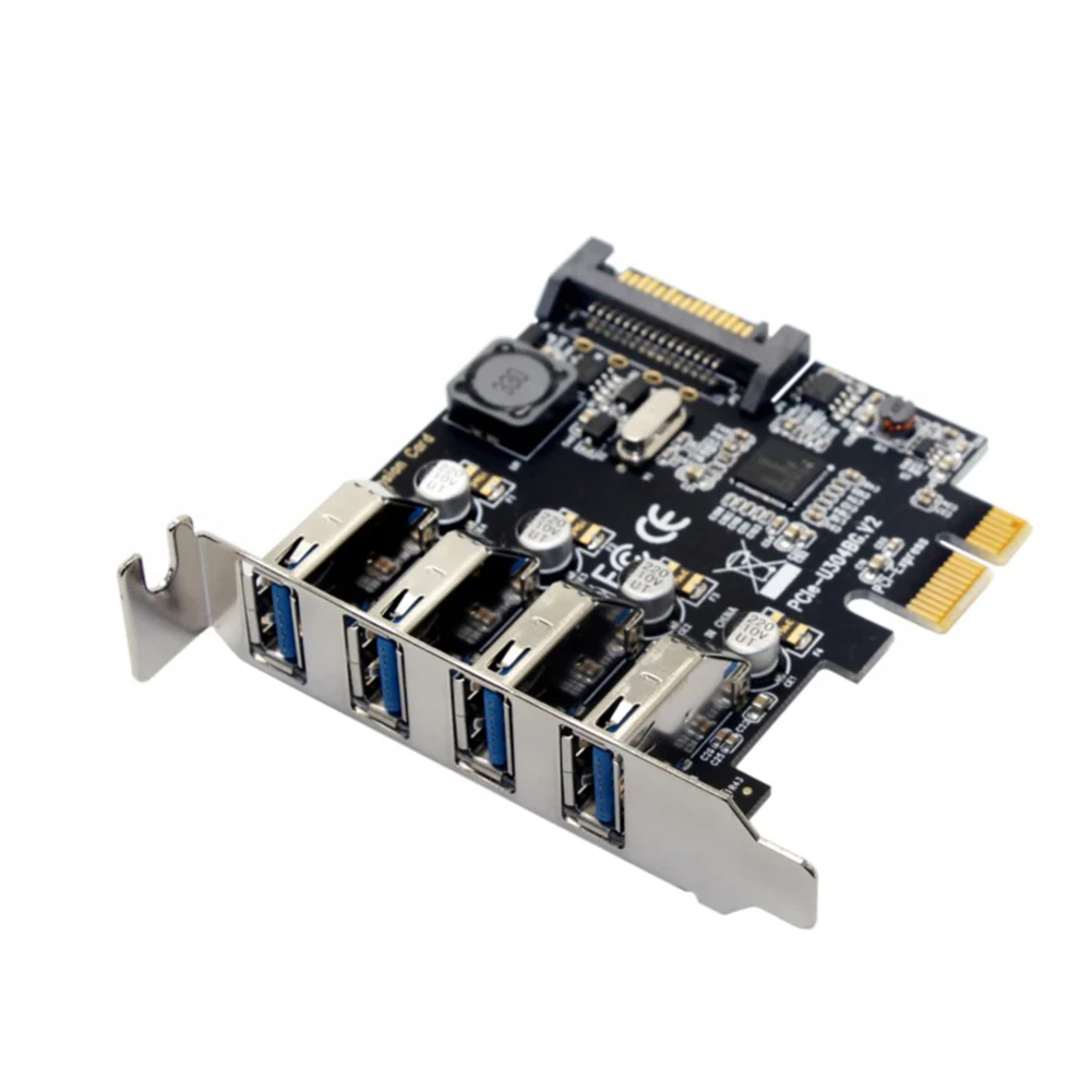 5 Гбит/с универсальный чехол для компьютера 4 порта PCI-E к USB 3,0 карта адаптера расширения