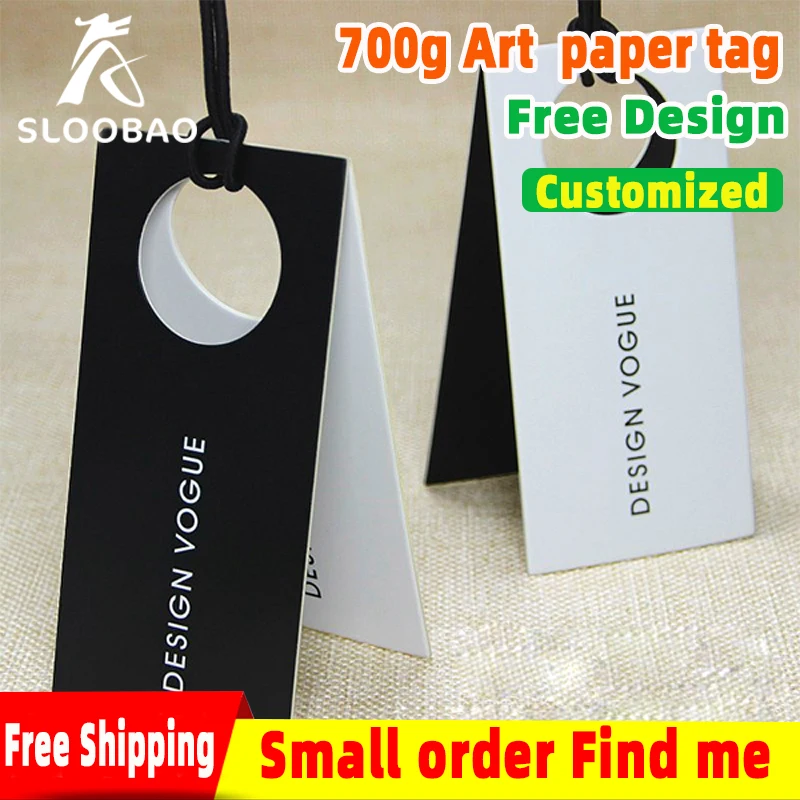 

Free Shipping custom printed paper hang tag/clothes swing tag/gift tags 700g Art paper tag free desgin