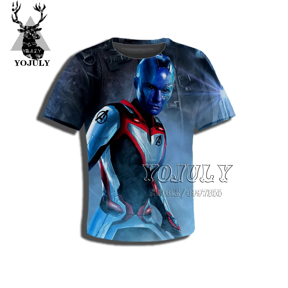 17 YOJULY Мститель герой Marvel Harajuku детская одежда с 3d принтом для мальчиков и девочек детская футболка модные футболки с круглым вырезом A483 - Цвет: 17