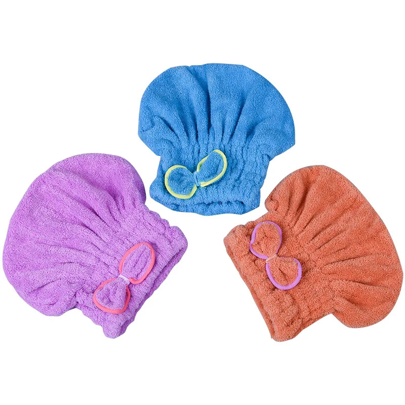 

Colors Hair Towel Microfiber Solid Quickly Dry Hair Hat Hair Turban Women Girls Ladies Cap Bathing Drying Towel