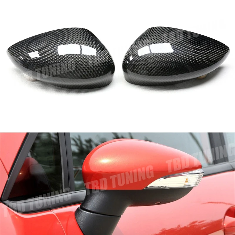 Carbon Fibre Look Wing Side Mirror Cover Cap For Ford Fiesta MK7 2009-2017 RS Carbon Fibre Look Wing Side Mirror Cover Cap For Ford Fiesta MK7 2009-2017 RS